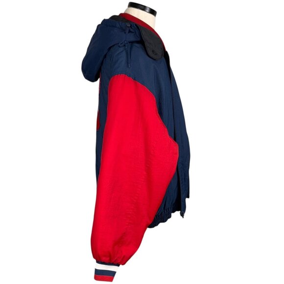 Vintage Cleveland Indians 90s Reversible Puffer Jacket L Navy & Red Pro Player - Picture 3 of 16